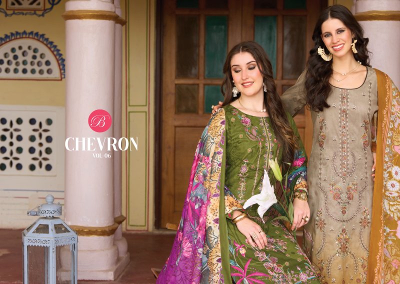 Chevron Vol 6 By Belliza Cotton Printed Dress Material